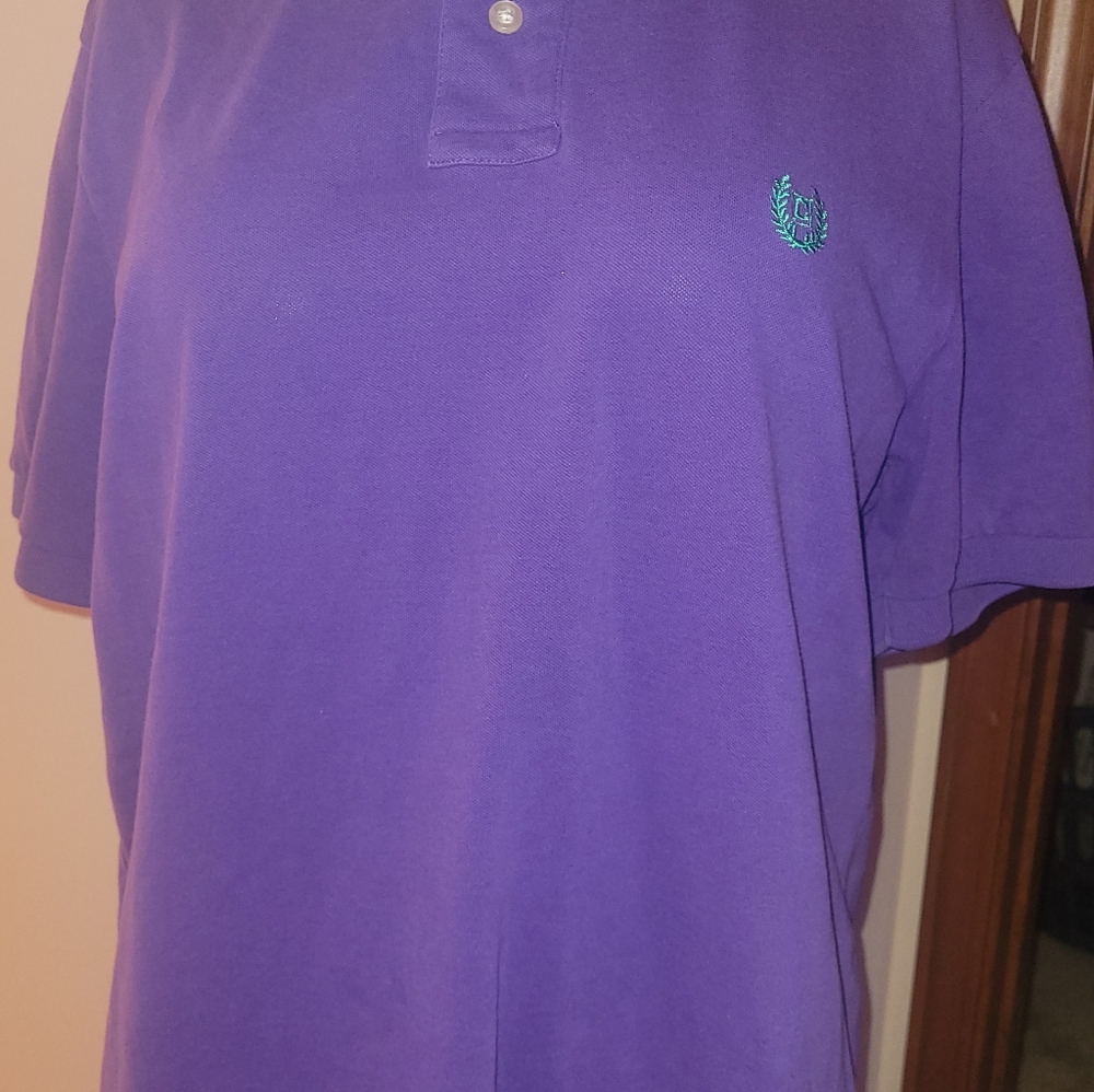 Men's size medium chaps polo shirt purple